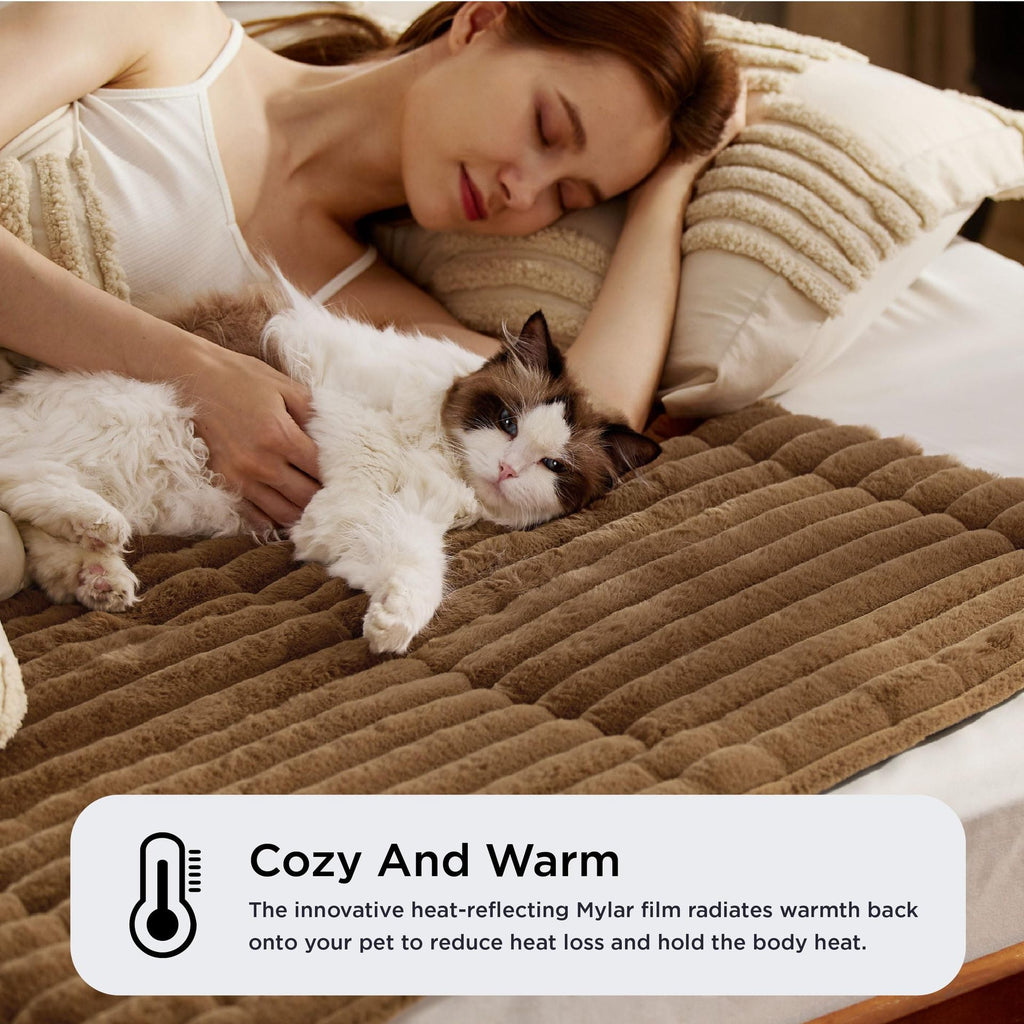 Faux Rabbit Fur Pet Mat — 3 Colors, 4 Sizes
