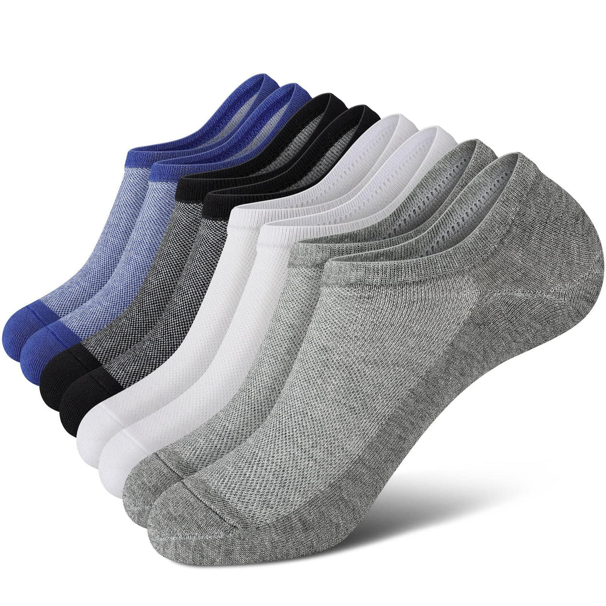 wernies No Show Socks Men, Low Cut Ankle Short Casual Non Slip Socks