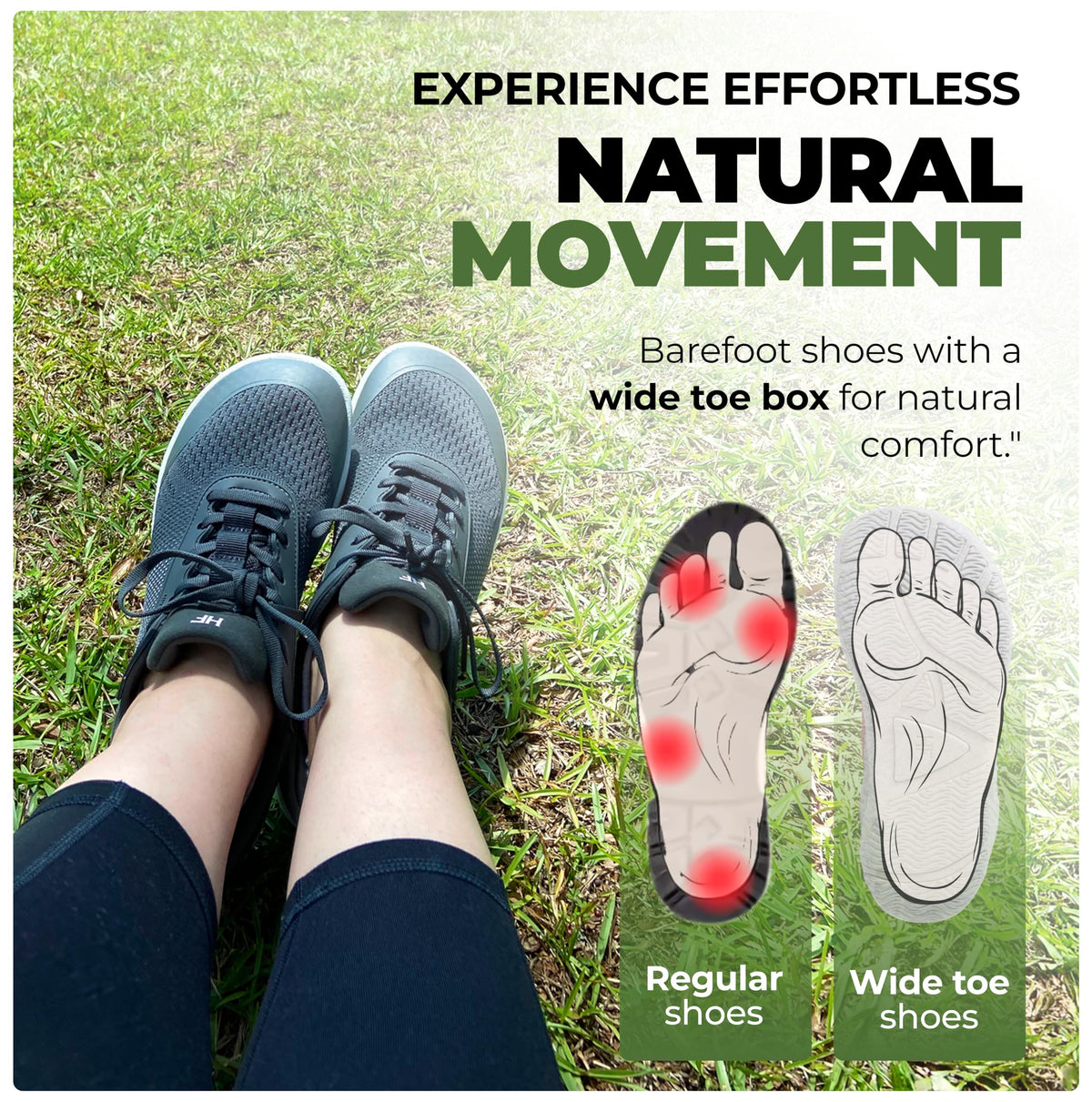 Hike Footwear HF Stride Barefoot Slip On Shoes for Women Men, Wide Toe Box