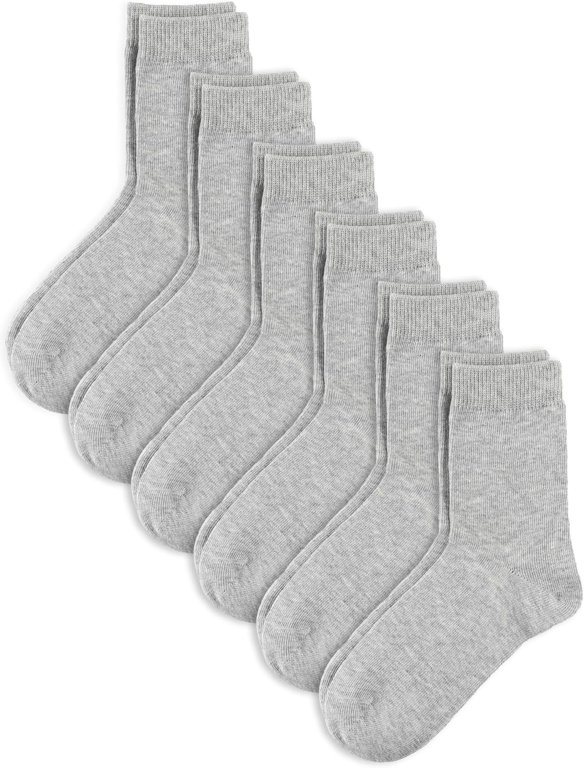 COTTON DAY Unisex Kids Boys Girls Soft Cotton School Socks Black White Navy