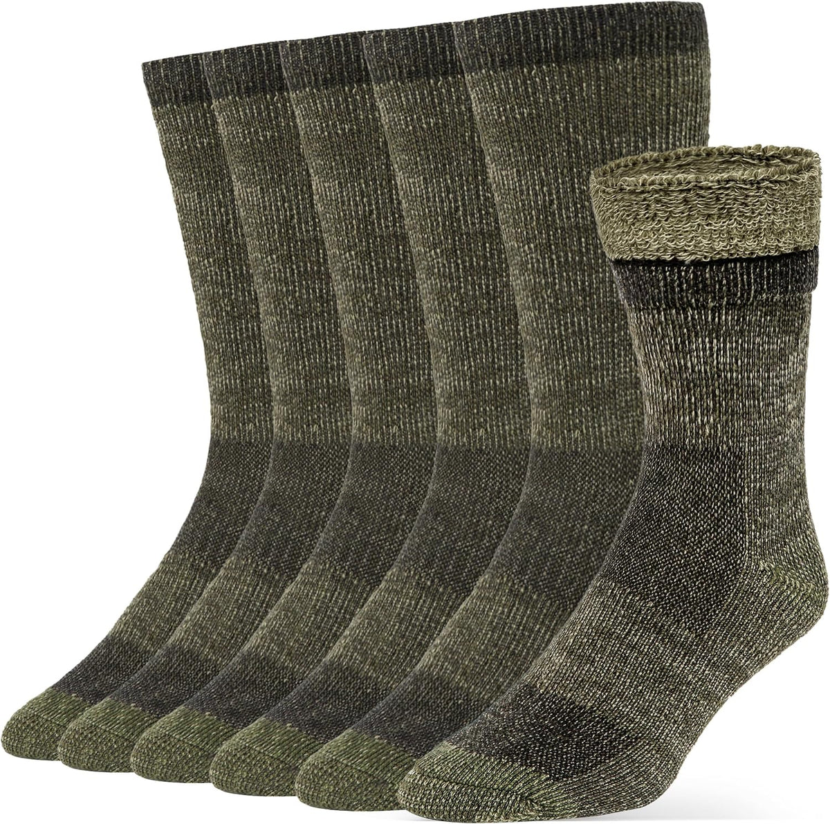 Alvada Mens Merino Wool Crew Socks Thermal and Warm Socks for Winter Work Hiking Running 3 Pairs