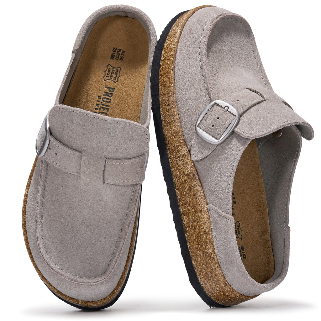 Project Cloud 100% Genuine Leather Moccasin Clogs for Women Fall Shoes