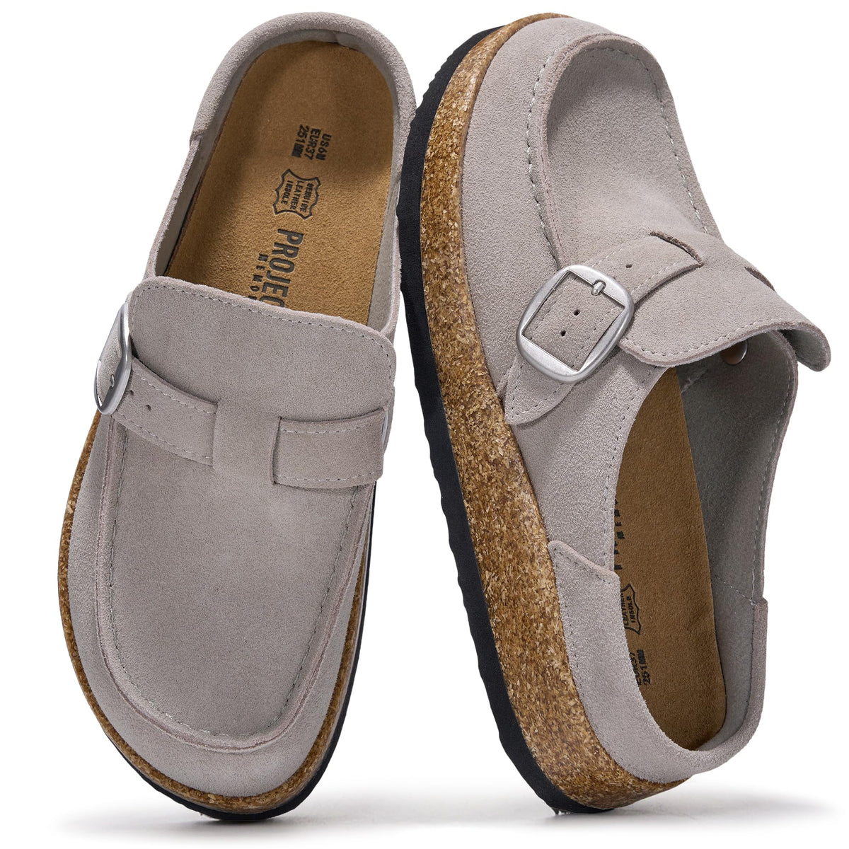 Project Cloud 100% Genuine Leather Moccasin Clogs for Women Fall Shoes
