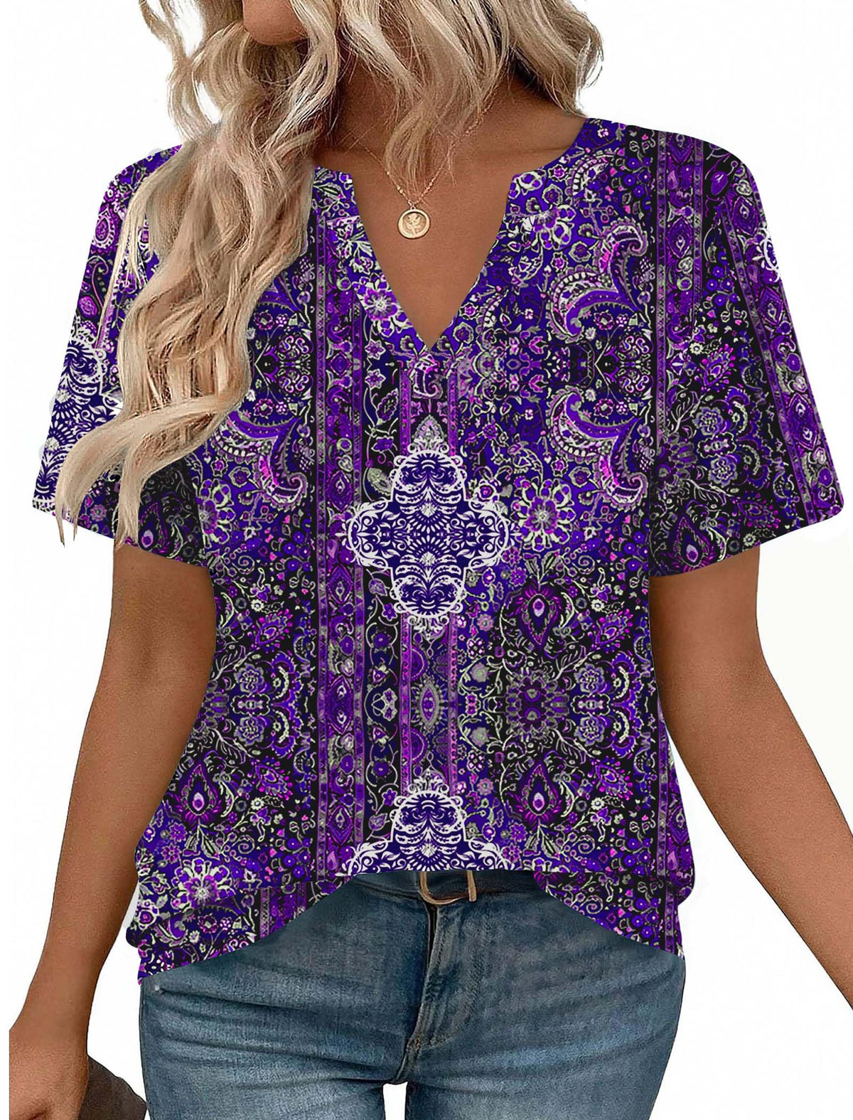 Zeagoo Womens Tops Short Sleeve V Neck Tee Shirts Cute Dressy Casual