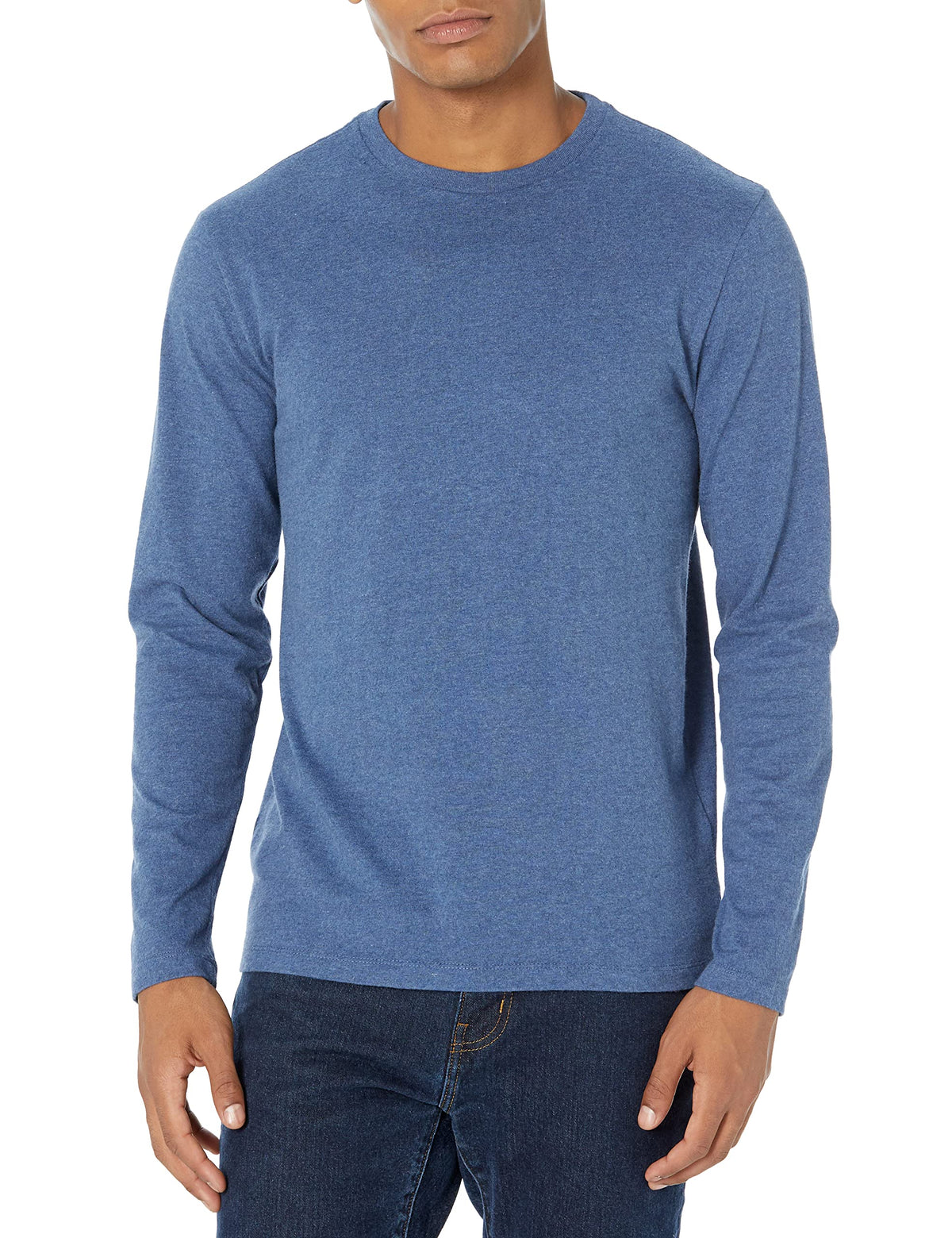 Amazon Essentials Men's Regular-Fit Crewneck Long-Sleeve T-Shirt, Casual Cotton Jersey
