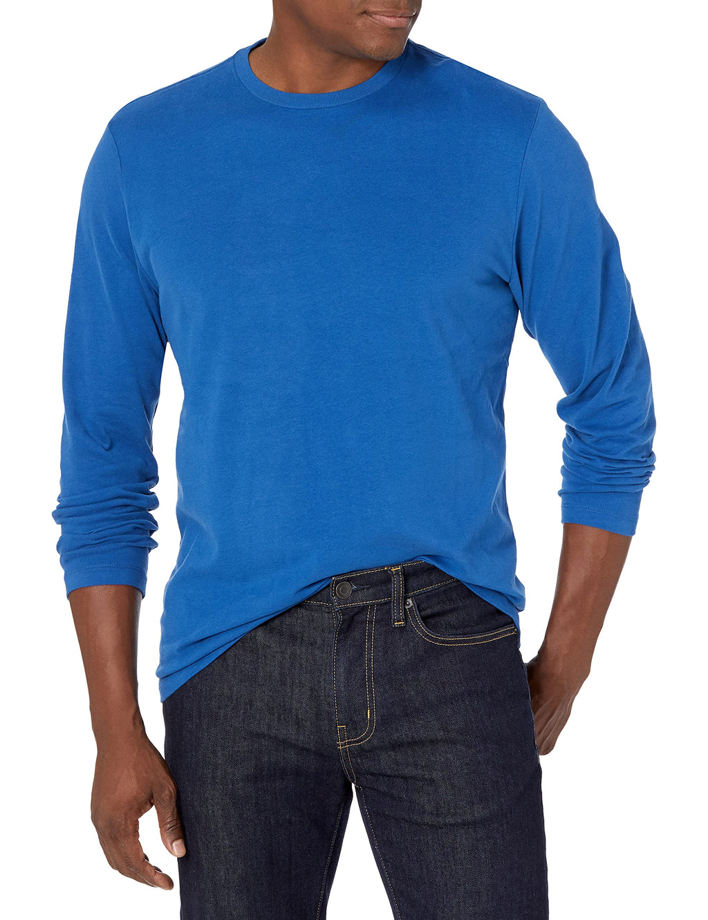 Amazon Essentials Men's Regular-Fit Crewneck Long-Sleeve T-Shirt, Casual Cotton Jersey
