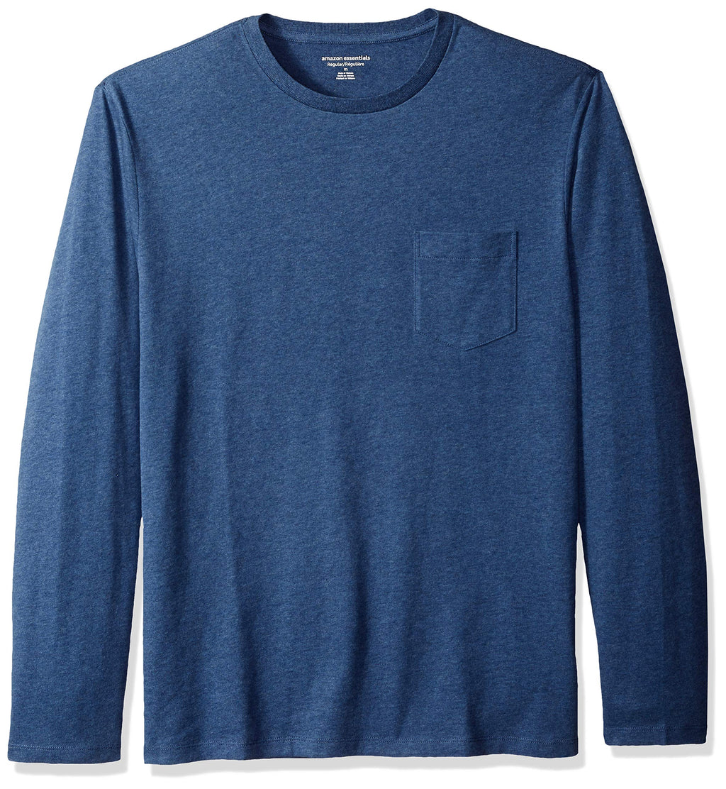 Amazon Essentials Men's Regular-Fit Crewneck Long-Sleeve T-Shirt, Casual Cotton Jersey
