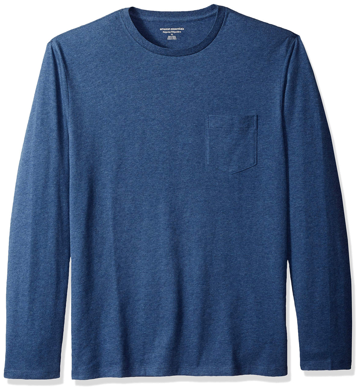 Amazon Essentials Men's Regular-Fit Crewneck Long-Sleeve T-Shirt, Casual Cotton Jersey