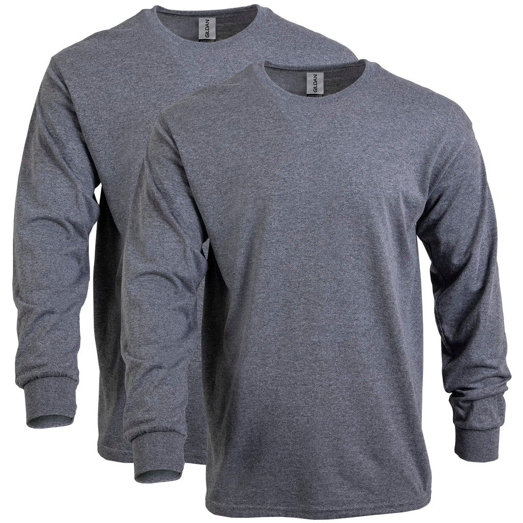 Gildan Adult Heavy Cotton Long Sleeve T-Shirt, Style G5400, 2-Pack