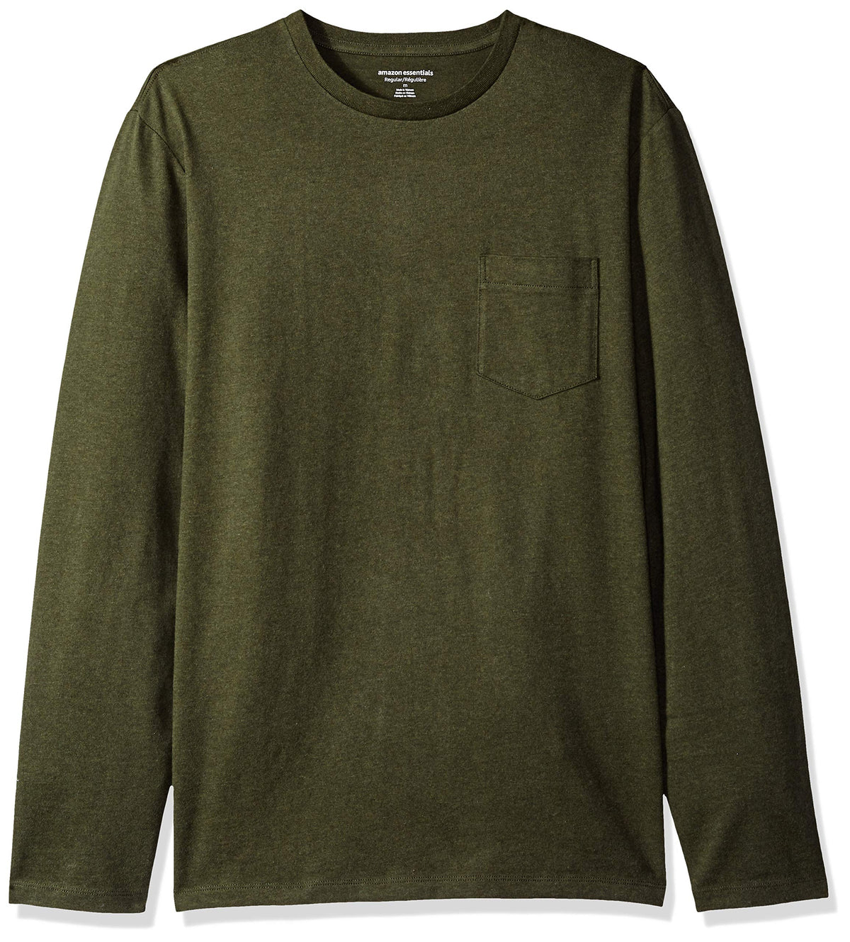 Amazon Essentials Men's Regular-Fit Crewneck Long-Sleeve T-Shirt, Casual Cotton Jersey