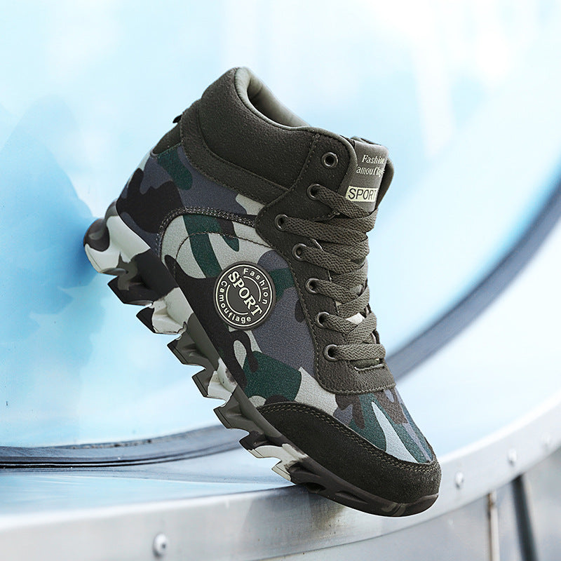 Women's Camouflage Canvas Sneakers – Casual Lace-Up Shoes