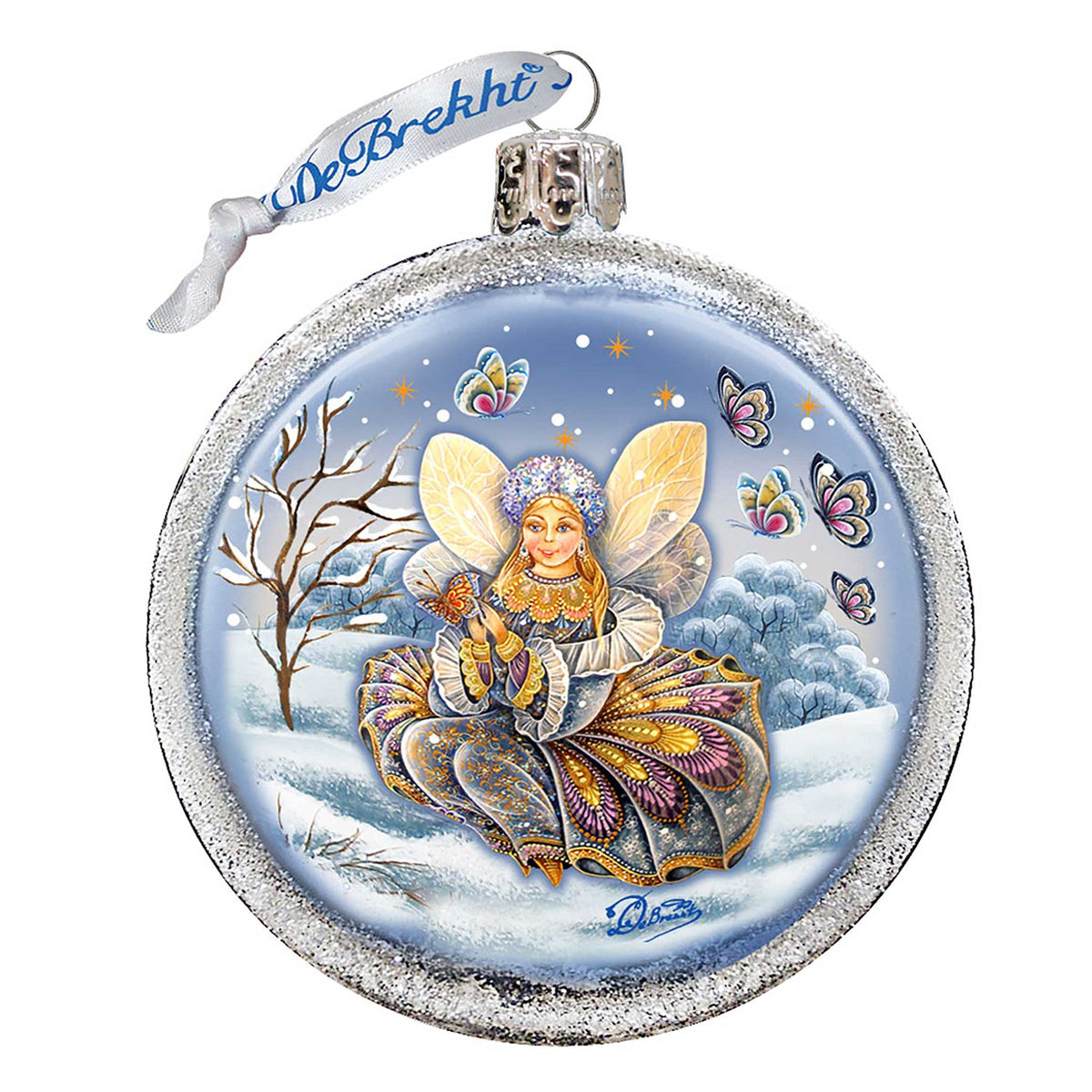 Fairy Girl Ball Glass Ornament by G. DeBrekht - Christmas Decor - 73562