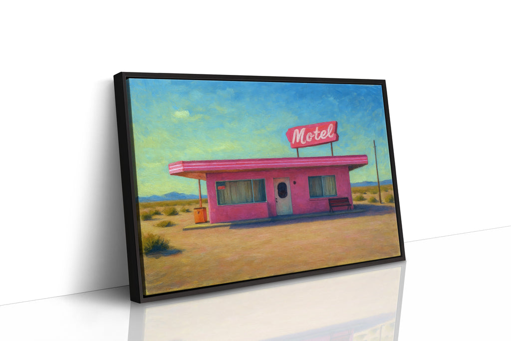 Desert Dream – Retro Pink Motel Wall Art