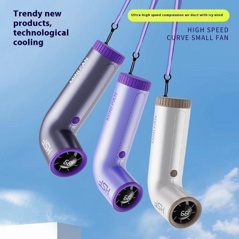 Portable Turbo Handheld Fan — 199-Speed, USB Rechargeable, 3 Colors