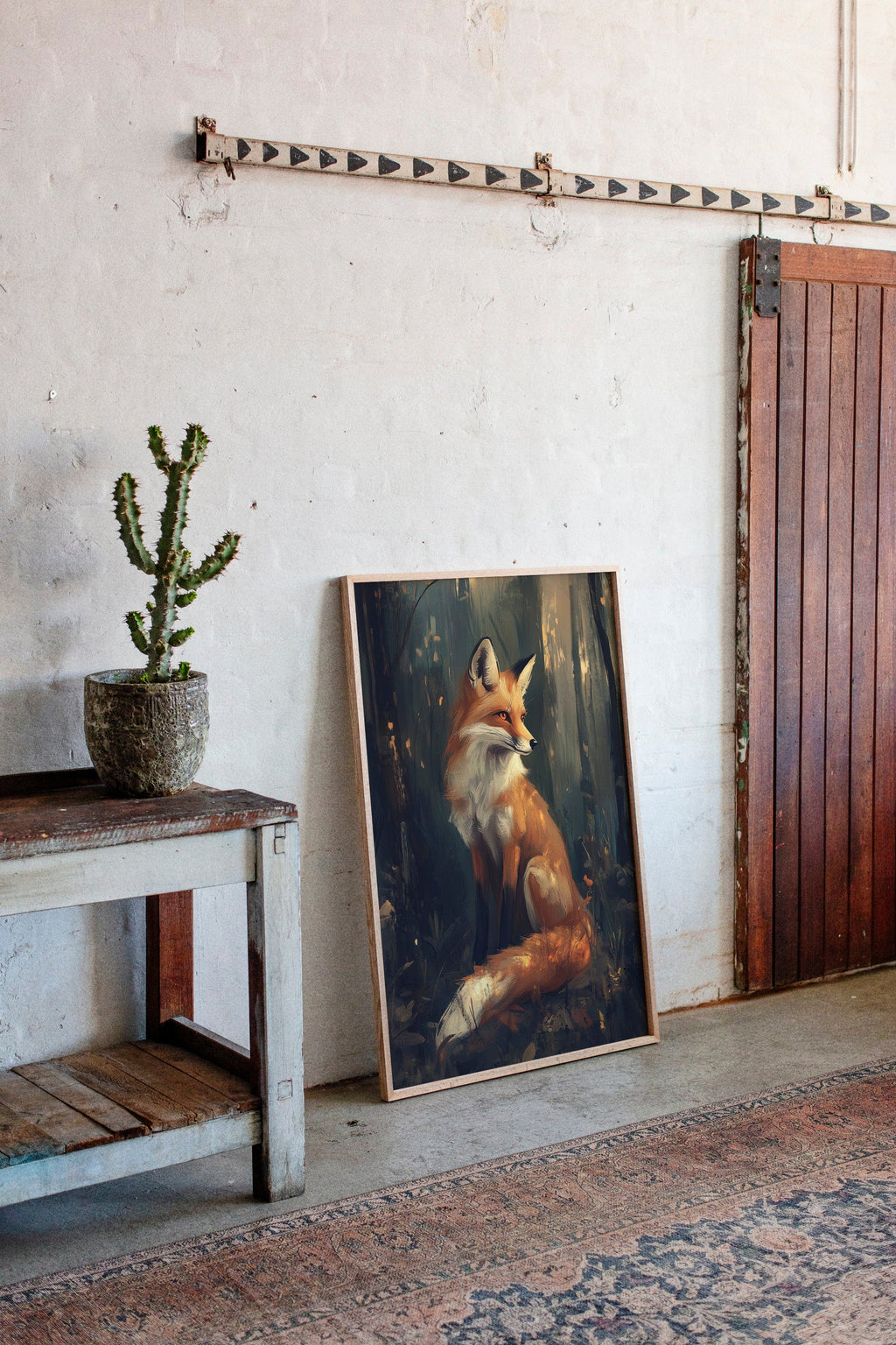 Fox Wall Art – Mystical Forest Print, Woodland Animal Decor, Nature-Inspired Painting