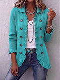 Women’s Ruffled Knit Button Cardigan – 8 Colors