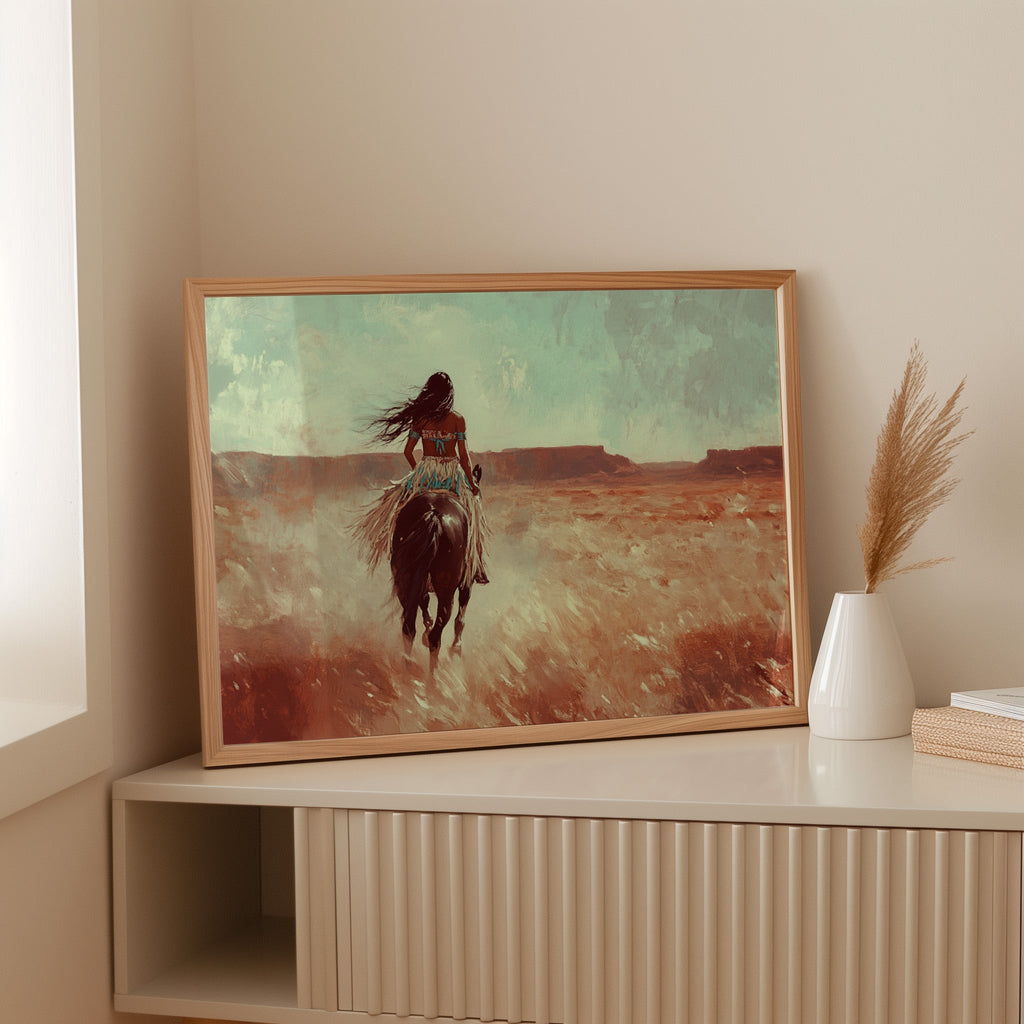 Spirit Rider Through Painted Canyons