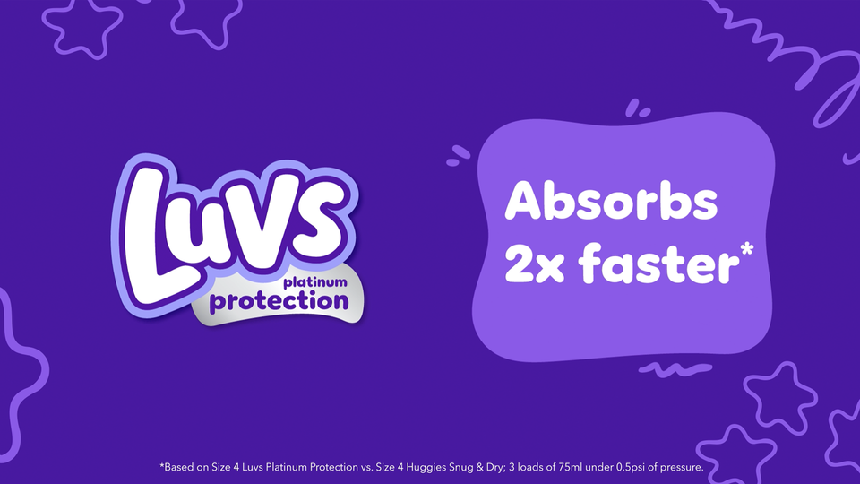 Luvs Platinum Protection Baby Diapers, Size 5 (27+ lbs), 72 Count