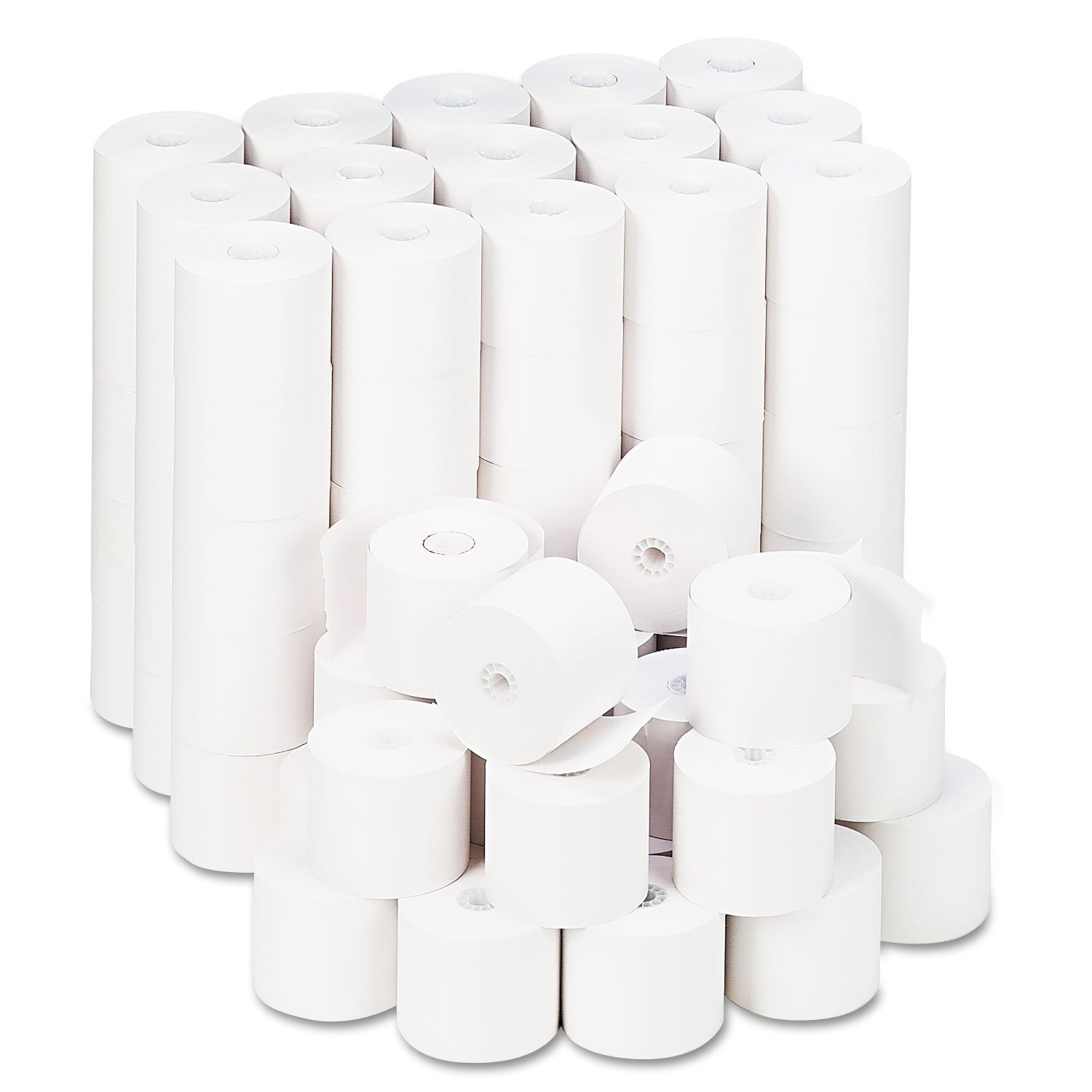 Universal Impact and Inkjet Print Bond Paper Rolls, 0.5" Core, 2.25" x 165 ft, White, 100/Carton