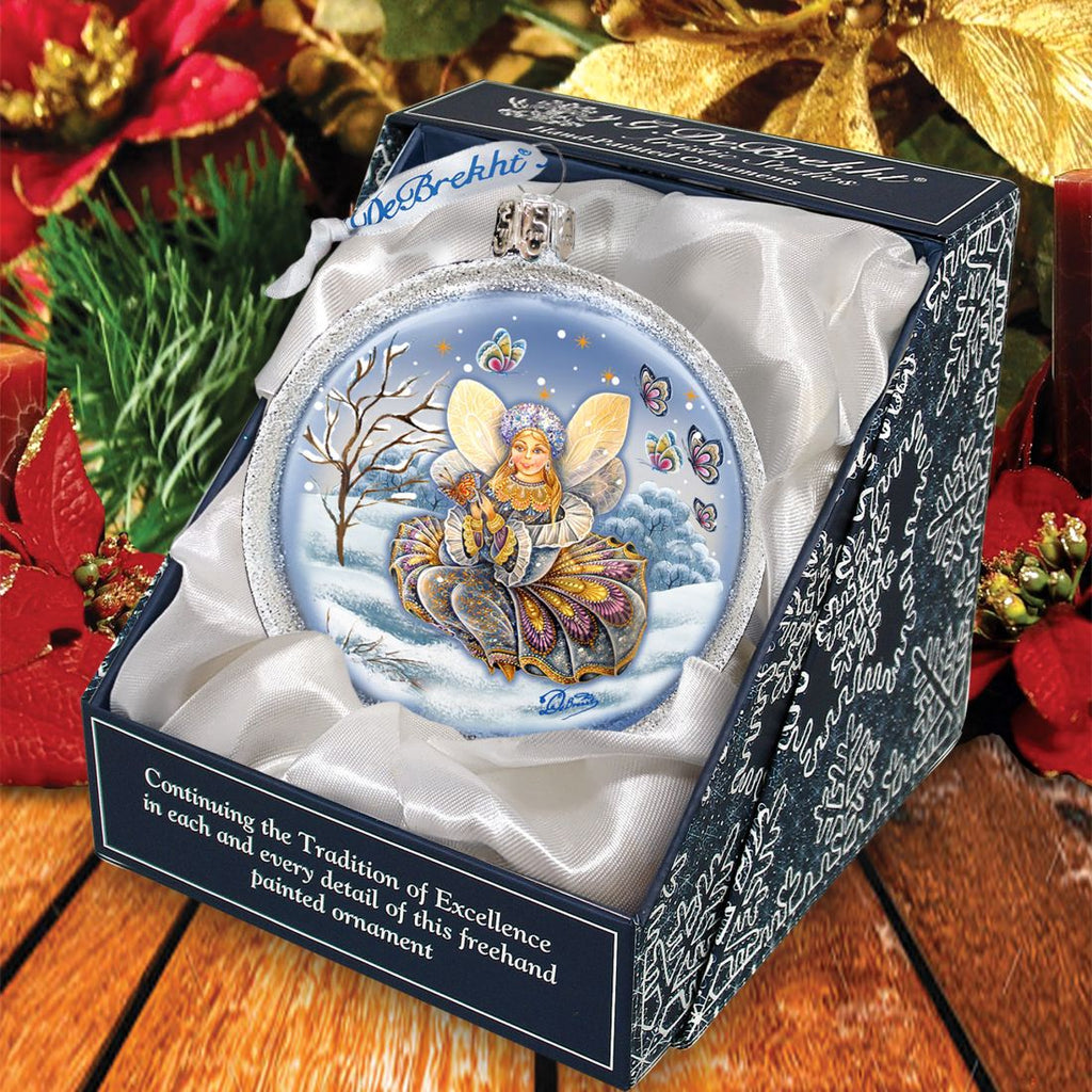 Fairy Girl Ball Glass Ornament by G. DeBrekht - Christmas Decor - 73562