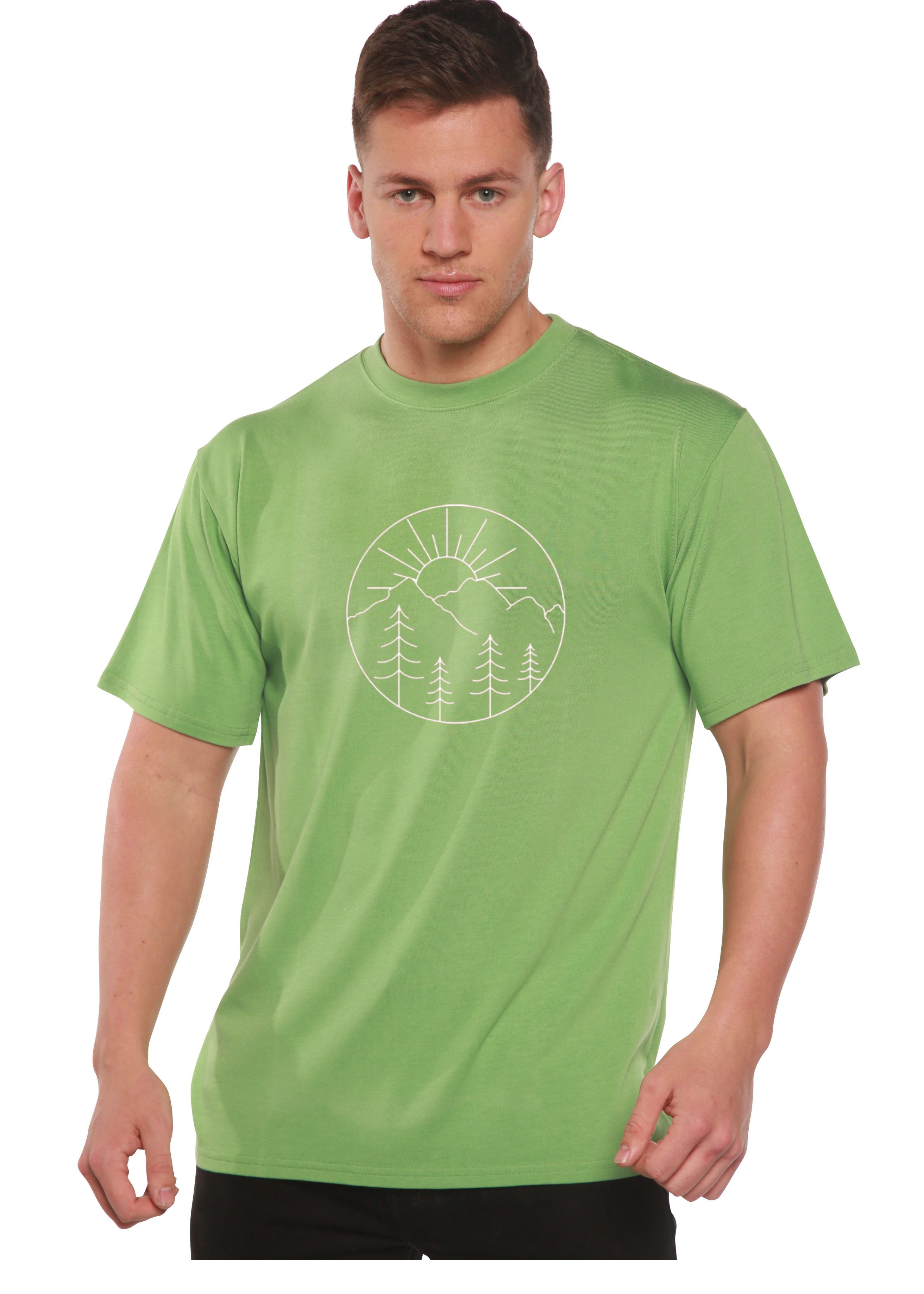 Nature Lover Hike Men's Bamboo Viscose/Organic Cotton Short Sleeve Graphic T-Shirt