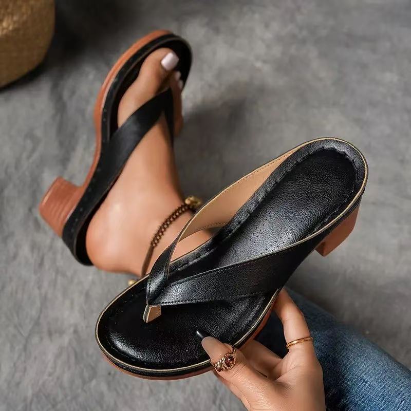 Women's Square Heel Wedge Sandals — 5 Colors, Sizes 36–43