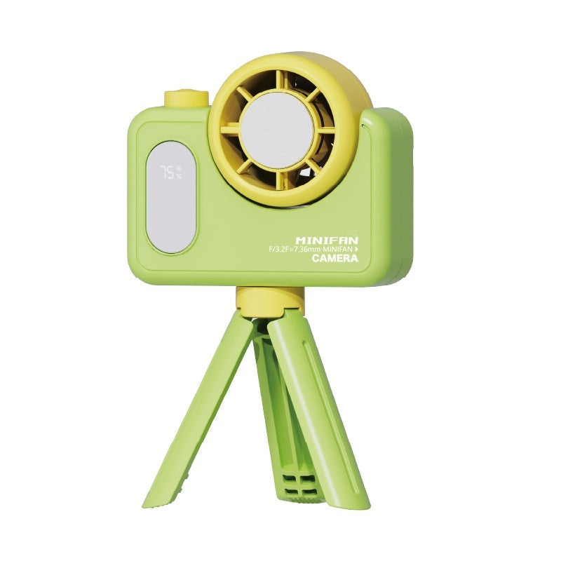 Mini Camera-Style Turbo Handheld Fan — 5-Speed, USB, 3 Styles