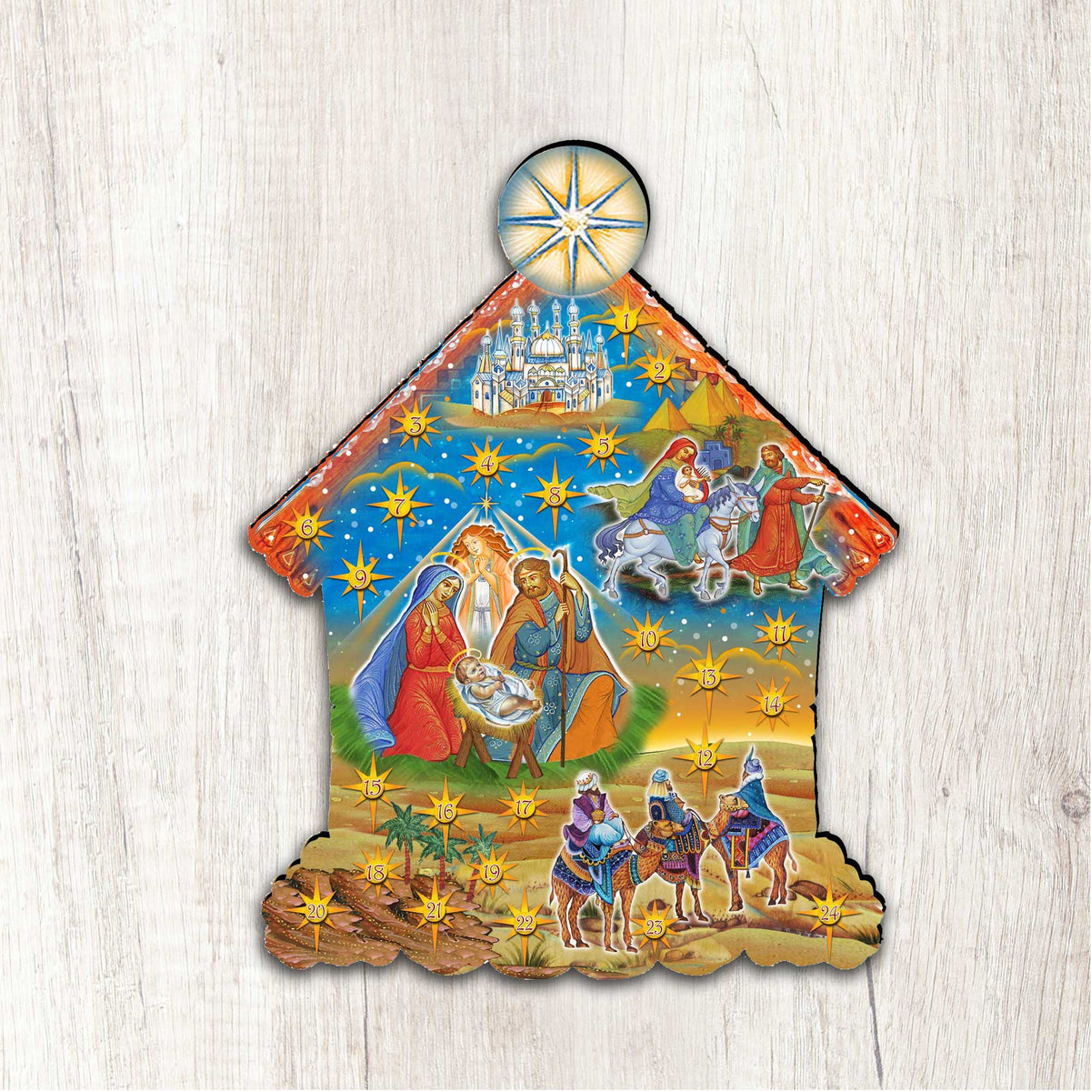 Up-Up and Away Christmas Door Decor by G. DeBrekht - Christmas Santa Snowman Decor - 8186134H