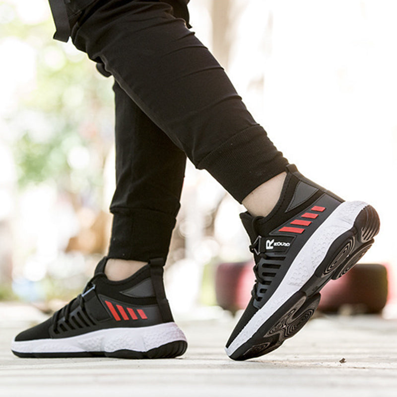 Men's Breathable Fly-Knit Mesh Sneakers – Lightweight Casual Sports Shoes
