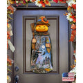 Scarecrow Pumpkin Head Halloween Door Decor by G. DeBrekht - Thanksgiving Halloween Decor - 8114180H
