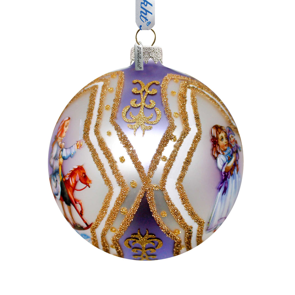 Nutcracker Ball Glass Ornament, Santa & Christmas Decor - 73741 by G. DeBrekht