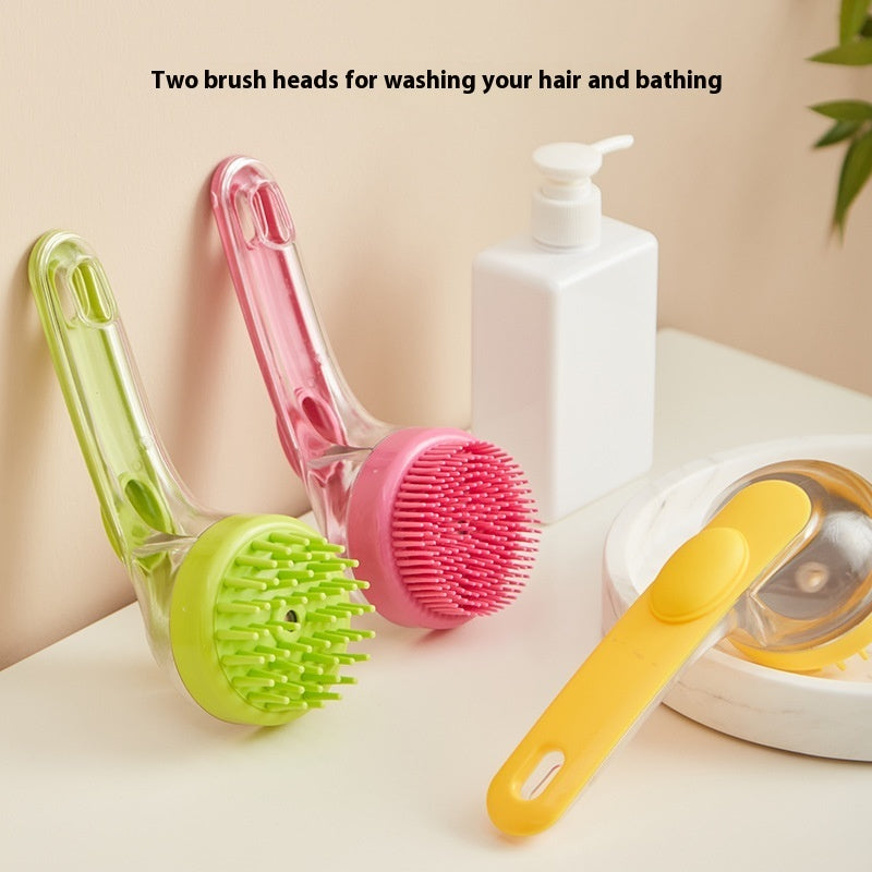 Long-Handle Pet Bath & Shampoo Brush – Dog & Cat Grooming Brush