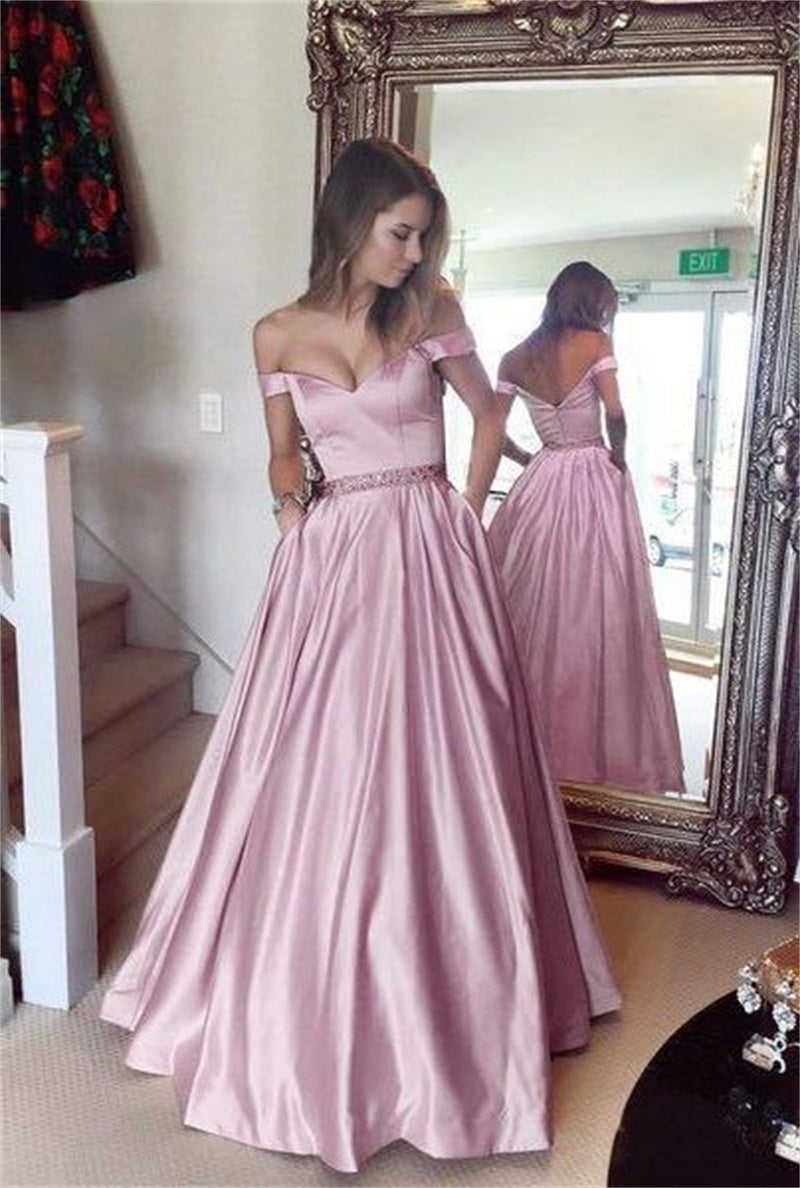 Women's Solid Color Elegant Party Maxi Dress