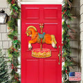 Carousel Horse Christmas Holiday Door Decor by G. DeBrekht - Carousel Holiday Decor - 8114041-1H