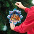 Three King's Journey Snowflake Large Wooden Ornament by G. Debrekht - Nativity Holiday Decor - 8688438M