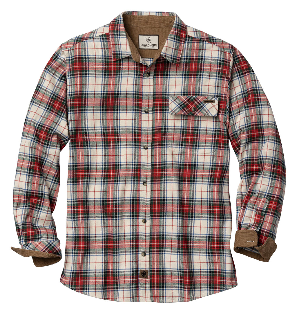 Legendary Whitetails Mens Flannel Long Sleeve Button Down 100% Cotton Shirt