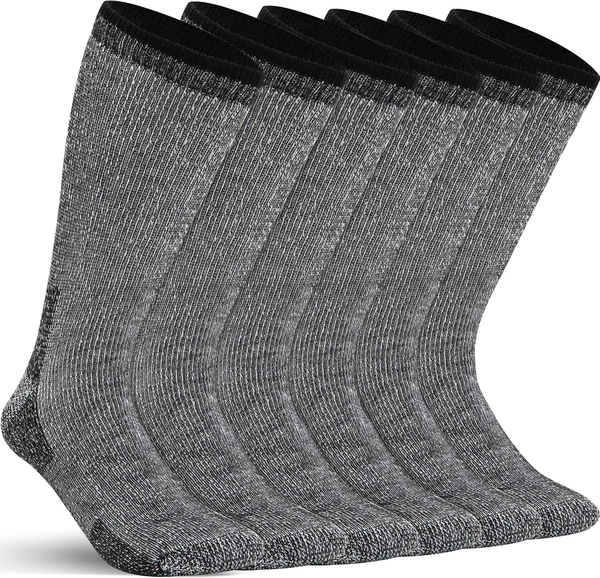 Alvada Mens Merino Wool Crew Socks Thermal and Warm Socks for Winter Work Hiking Running 3 Pairs