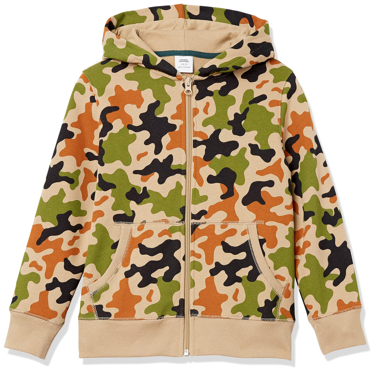 Amazon Essentials Boys and Toddlers' Soft Fleece Zip-Up Hoodie Sweatshirt