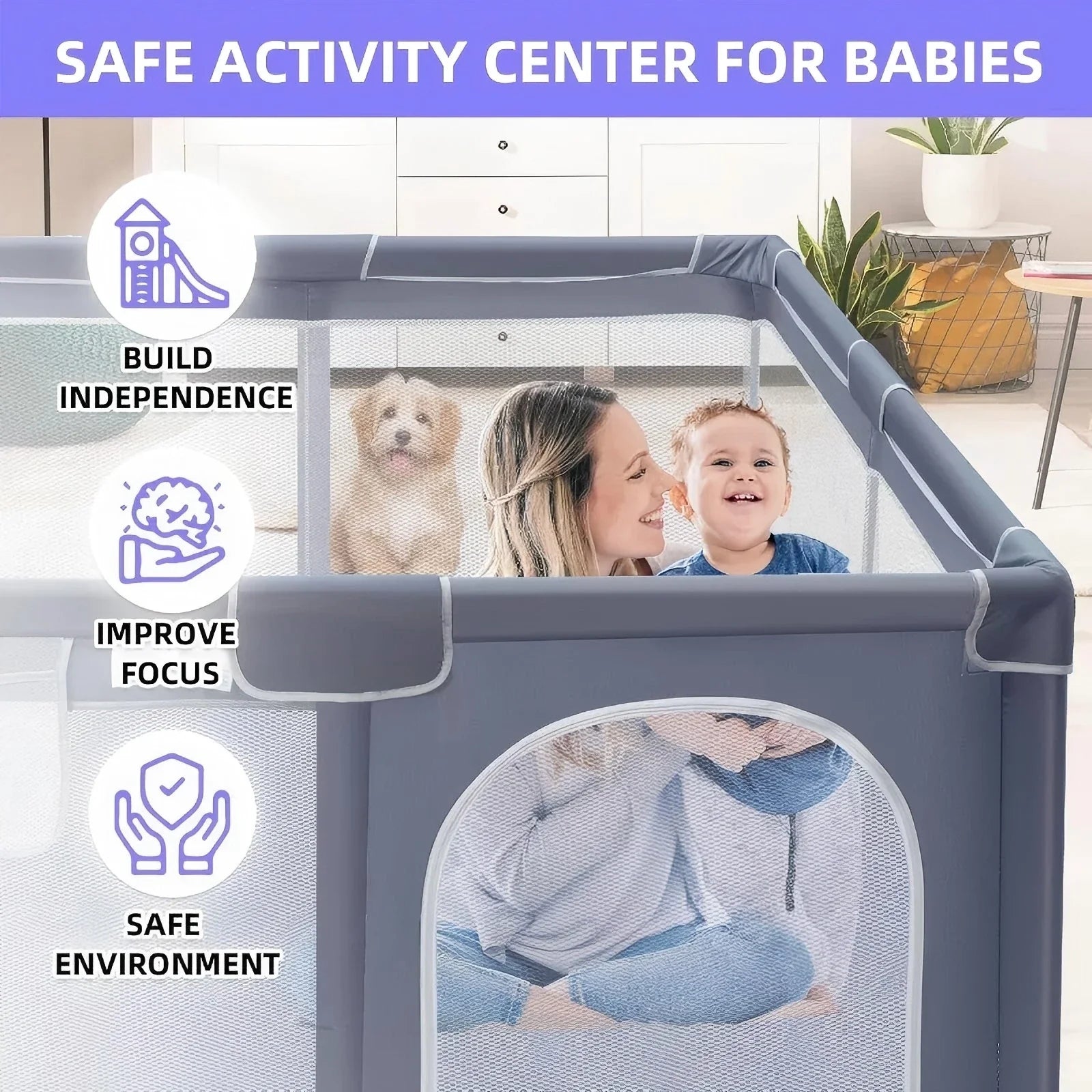 Baby Playpen 360 Degree Mesh for Indoor and Outdoor Use