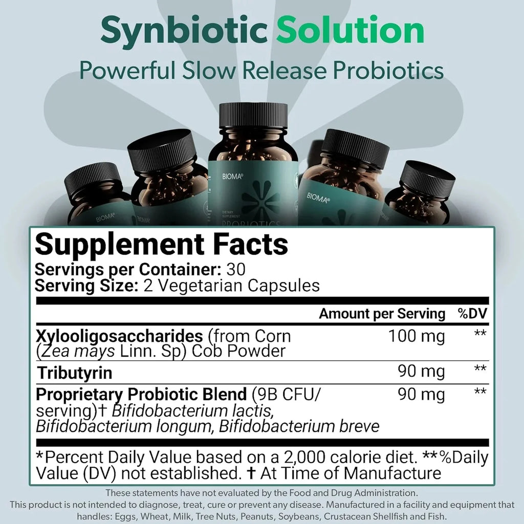 Soomiig Probiotic Prebiotic Postbiotic Digestive Balance Supplement Vegan