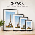 Aluminum Picture Frames Set With Mat For Wall Art Display
