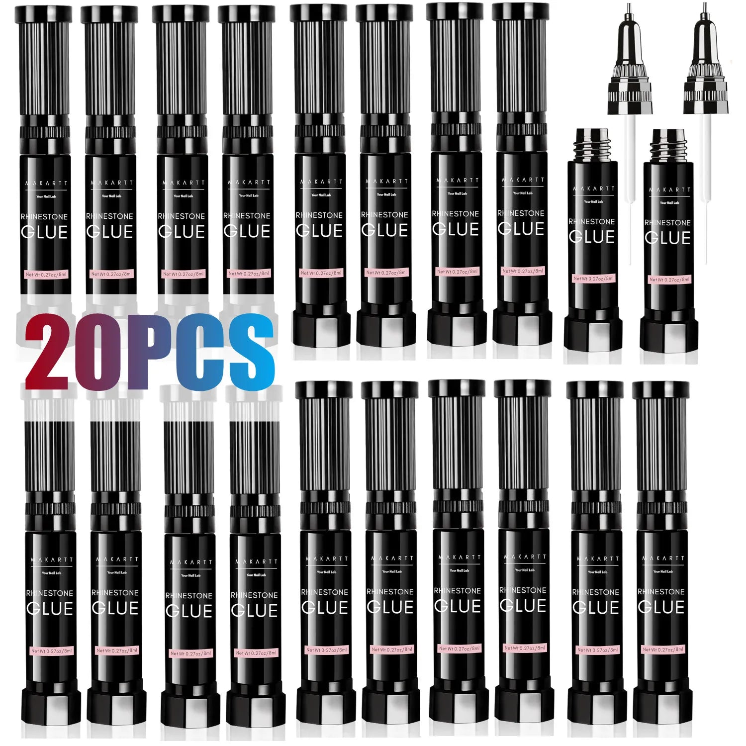 Makartt Nail Rhinestone Glue Gel With Brush Pen Tip Adhesive