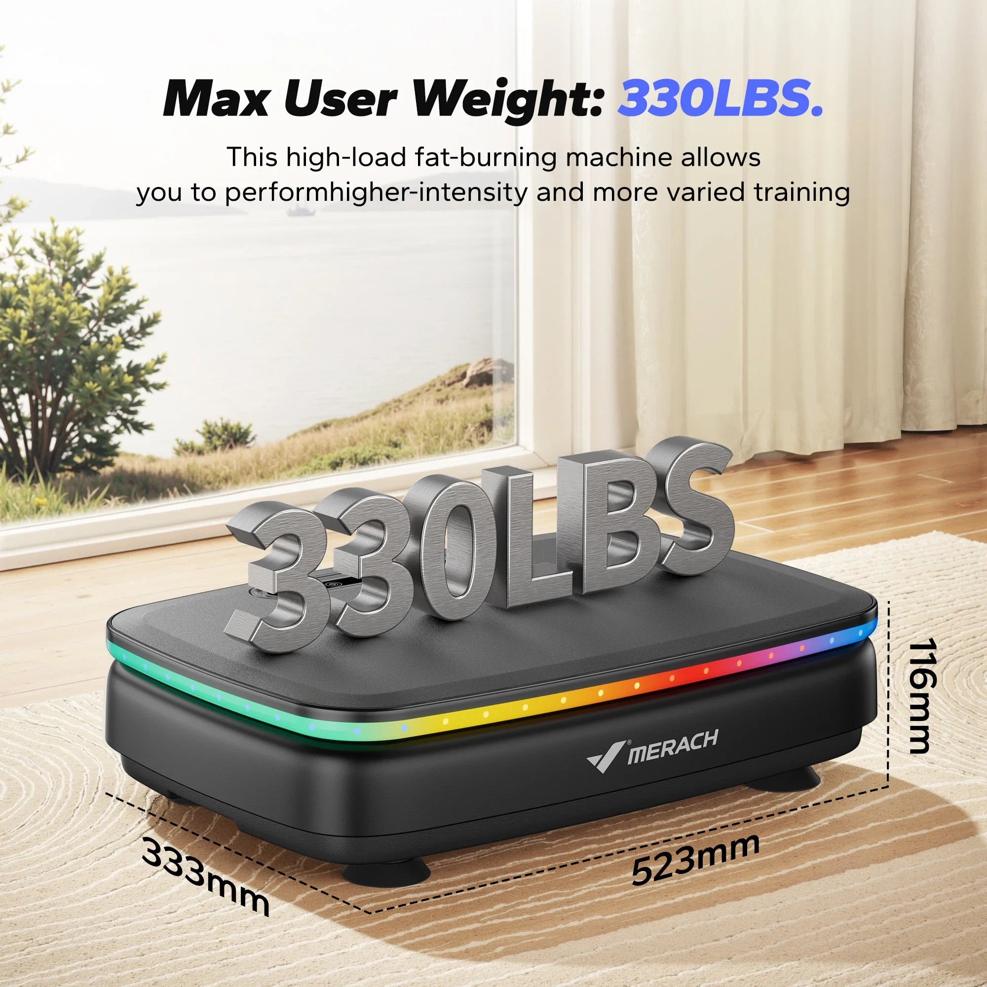 MERACH Vibration Plate Exercise Machine For Whole Body Workout