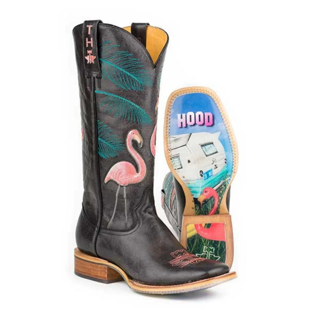 Tin Haul Flamingo - Women's Leather Cowgirl Boot