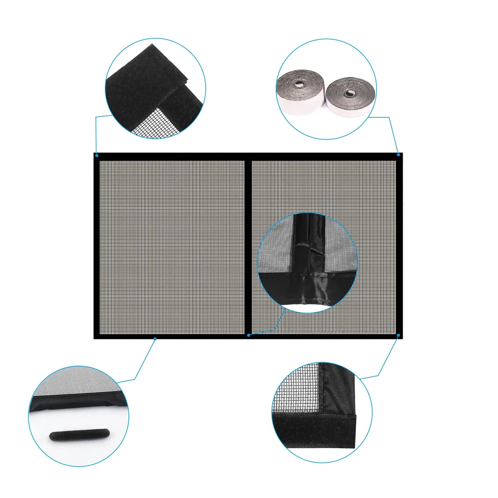 Hands Free Magnetic Garage Door Screen With Quick Close Magnets