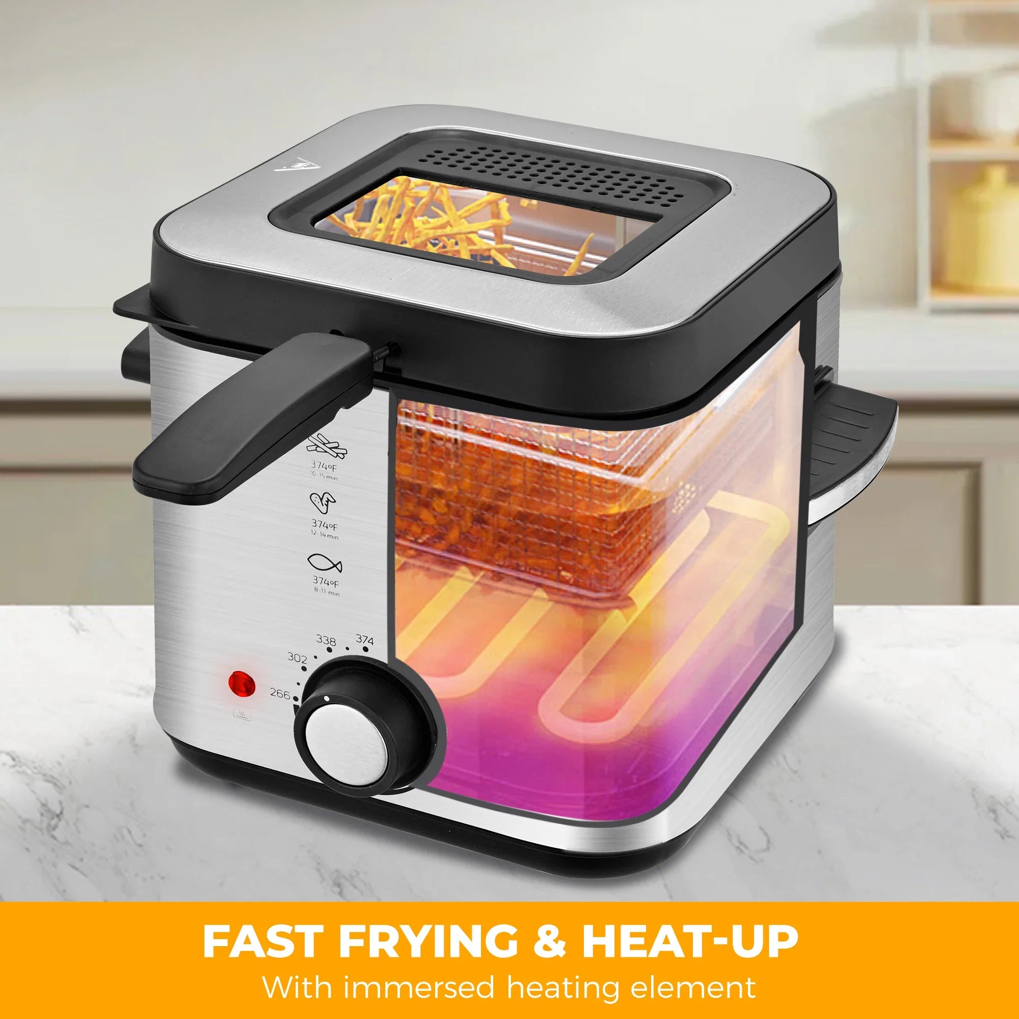 Suslas Deep Fryer With Cool-Touch Basket