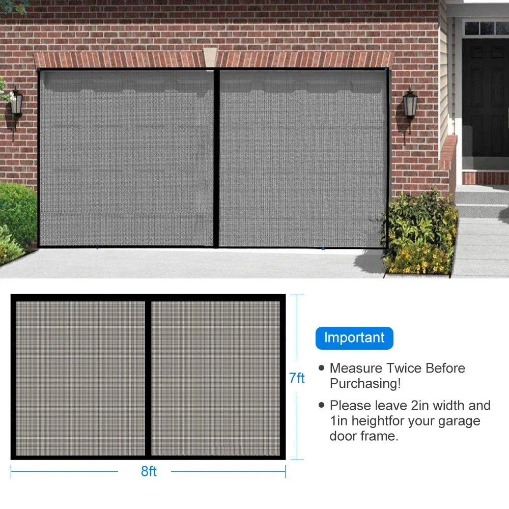 Hands Free Magnetic Garage Door Screen With Quick Close Magnets