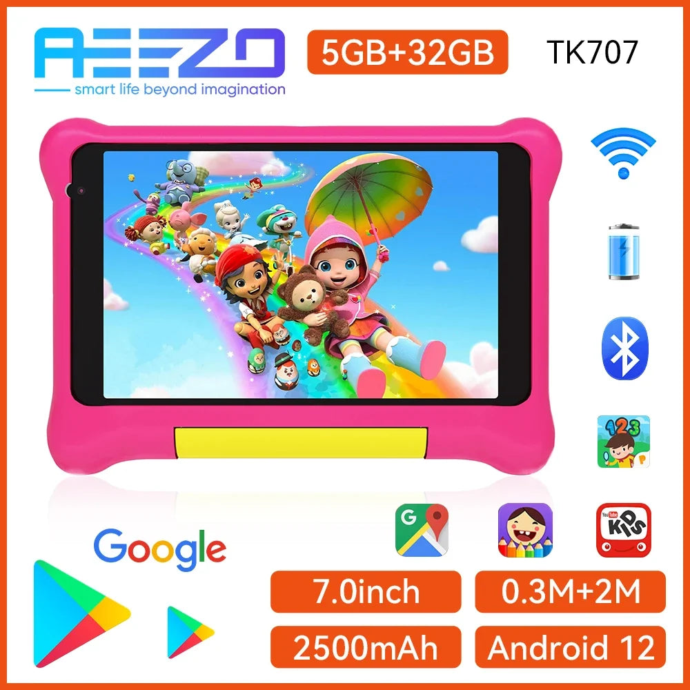AEEZO-US TK707 Kids Tablet Android 12 Quad Core 5GBRAM 32GB