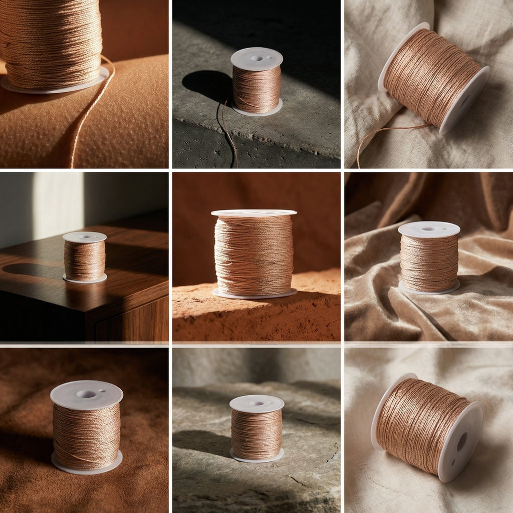 Metallic Beading Thread Cord – Rose Gold & Silver for DIY Jewelry