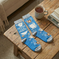 Awesome Tea Drinker Socks | Funny Tea Lover Gift, Colorful Novelty Crew Socks